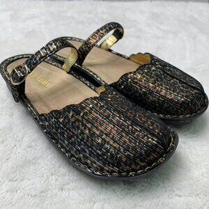 Alegria Tuscany TUS 403 Leopard Print Leather Slide Women's Mary Jane Mules 40W